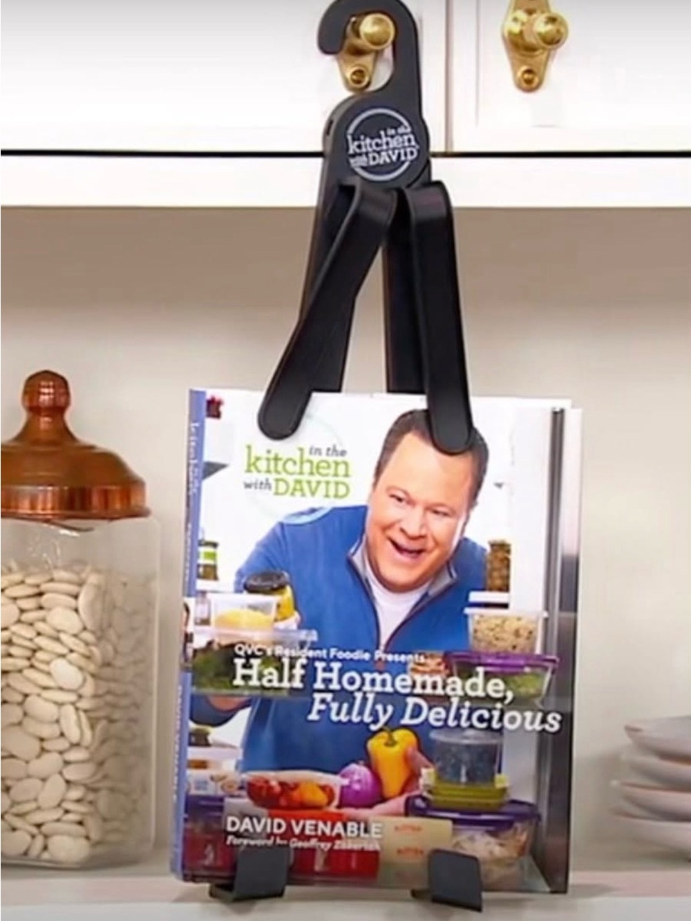 Black Cookbook Stand - In The Kitchen With David - New In Original Box